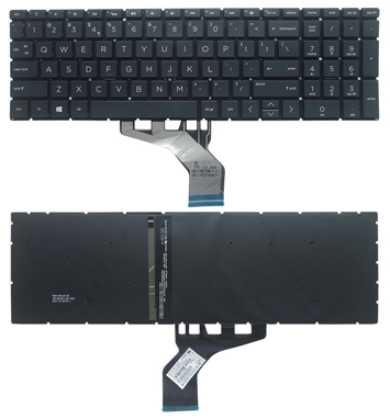 Black HP 15-da0020nr with backlight laptop US keyboard