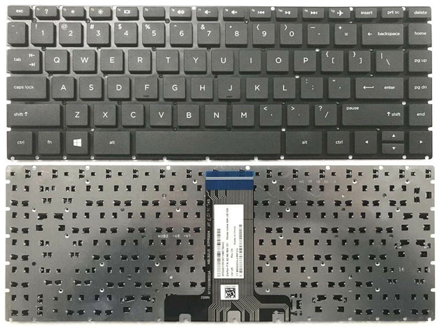 Black without backlight HP Pavilion x360 13-u 13-u000 Laptop Keyboard