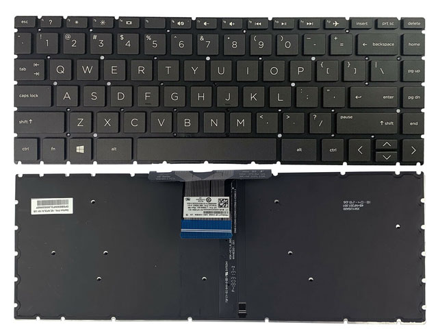 Black with backlight HP Pavilion 14-ce 14-ce0000 Laptop Keyboard