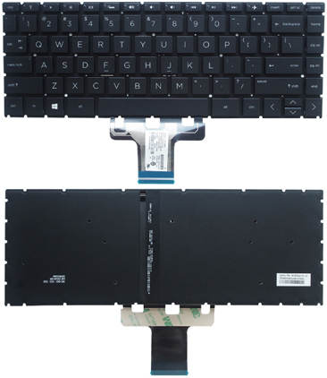 Black HP 14-df0010nr with Backlight Laptop English US keyboard